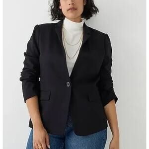 J.Crew Regent Blazer Wool Academia Work Office Black 4